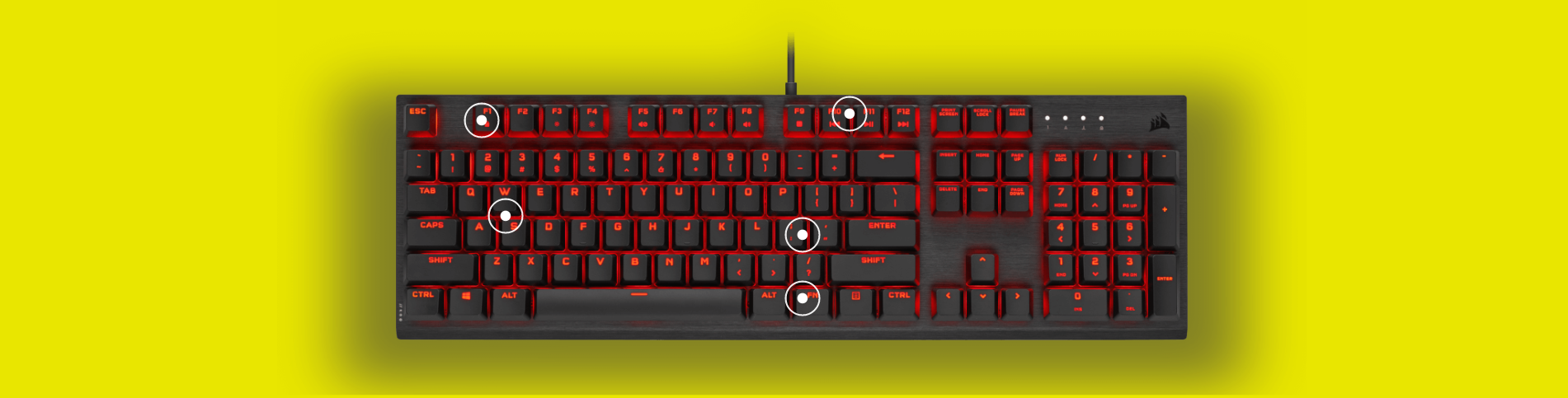 Bàn phím Corsair K60 PRO (USB/Red LED/Cherry MX Viola) (CH-910D029-NA) được tích hợp nhiều tính năng hữu ích
